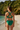 Cross Back Swim Bra Emerald Green - Back