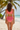 High Waist Swim Bottom Coral Pink - Back