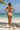 Ruched Bikini Set Peach - Back