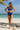 Ruched Bikini Set Royal Blue - Front