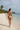 Classic Triangle Bikini Set in Sand Beige – Back view