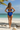 Ruched Bikini Set Royal Blue - Back