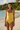 Square Neck Swimsuit Lemon Yellow - Front
