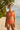 Cross Back Swim Bra Coral Orange - Front