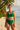 Cross Back Swim Bra Emerald Green - Front