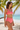 High Waist Swim Bottom Coral Pink - 45°