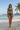 High Waist Swim Bottom Olive Green - Front