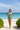Aqua Blue High Waist Bikini Set - Front