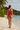 Square Neck Swimsuit Coral Red - Back