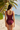 Wrap Swimsuit Burgundy - Back